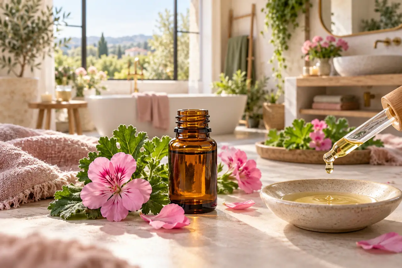 Huile essentielle de géranium : le parfum de rose ne dispense pas de diluer