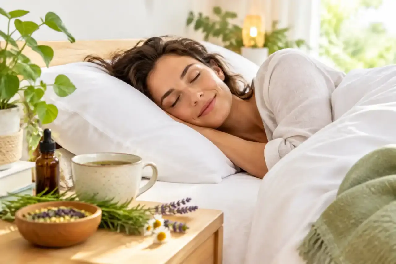 Chambre lumineuse et apaisante préparée pour favoriser un sommeil naturel