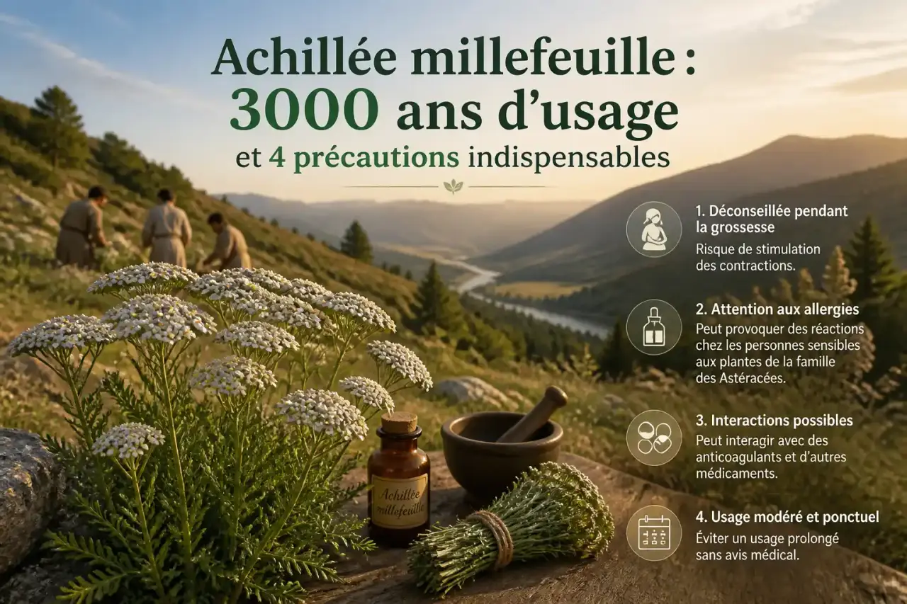 Achillée millefeuille : 3000 ans d'usage et 4 précautions indispensables